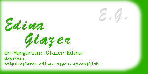 edina glazer business card